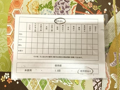 平和屋着物◎六通柄袋帯　唐織　扇面鳳凰吉祥花文　金銀糸　正絹　逸品　AABM9837yx