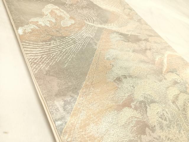 平和屋着物◎六通柄袋帯　京洛錦　二重引箔　金銀糸　正絹　逸品　AABM9846yx