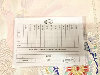平和屋着物◎六通柄袋帯　唐織　熨斗華紋　金銀糸　正絹　逸品　AABM9847yx