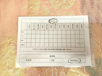 平和屋着物◎六通柄袋帯　唐織　風景文　金糸　正絹　逸品　AABM9851yx