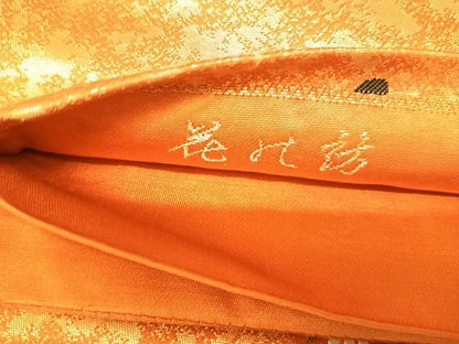 平和屋着物◎六通柄袋帯　唐織　人物風景文　金銀糸　正絹　逸品　AABM9853yx