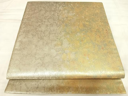 平和屋着物◎六通柄袋帯　霞文　金銀糸　引箔　正絹　逸品　AABM9855yx
