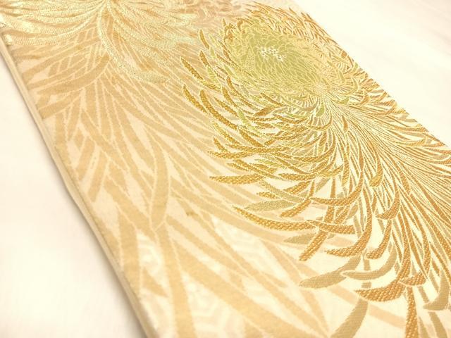 平和屋着物◎六通柄袋帯　唐織　乱菊　金糸　正絹　逸品　AABM9861yx