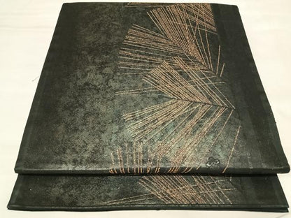 平和屋着物◎六通柄袋帯　松　金糸　引箔　正絹　逸品　AABM9891yx