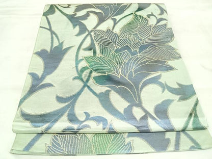 平和屋着物◎六通柄　本袋帯　更紗花文　金糸　正絹　逸品　AABM9928yx