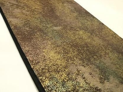 平和屋着物◎六通柄袋帯　霞文　金糸　引箔　正絹　逸品　AABM9977yx