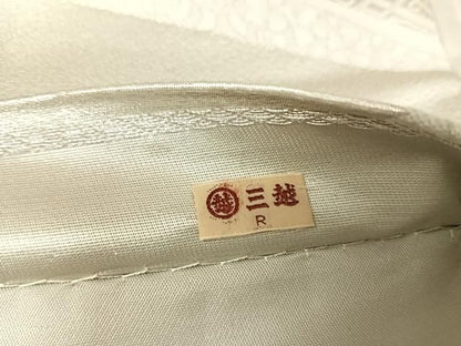 平和屋着物◎六通柄袋帯　唐織　裂取正倉院花文　銀糸　三越扱い　正絹　逸品　AABN0067yx