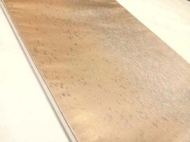 平和屋着物◎六通柄袋帯　霞文　金糸　引箔　正絹　逸品　AABN0069yx