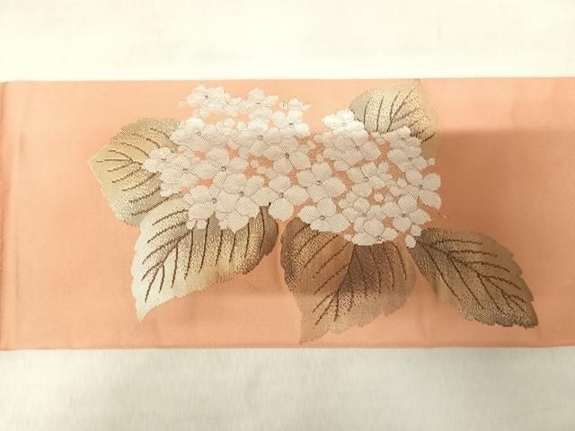平和屋着物◎九寸名古屋帯　唐織　舞花文　金銀糸　引箔　正絹　逸品　AABN0087yx