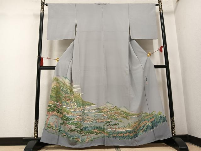 平和屋着物●豪華色留袖　友禅　作家物　加賀兼六園　暈し染め　正絹　逸品　AABN0402ph
