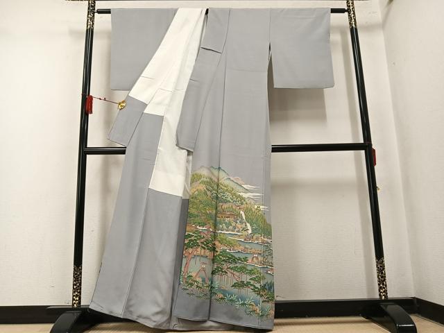 平和屋着物●豪華色留袖　友禅　作家物　加賀兼六園　暈し染め　正絹　逸品　AABN0402ph