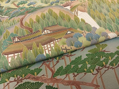 平和屋着物●豪華色留袖　友禅　作家物　加賀兼六園　暈し染め　正絹　逸品　AABN0402ph