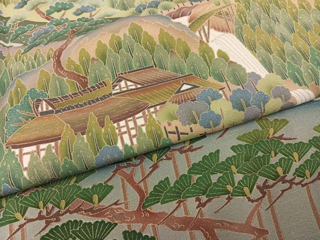 平和屋着物●豪華色留袖　友禅　作家物　加賀兼六園　暈し染め　正絹　逸品　AABN0402ph