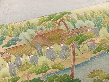 平和屋着物●豪華色留袖　友禅　作家物　加賀兼六園　暈し染め　正絹　逸品　AABN0402ph