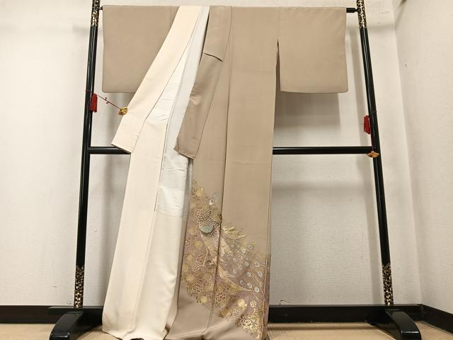 平和屋着物●豪華色留袖　作家物　孔雀花文　暈し染め　金彩　正絹　逸品　AABN0404ph