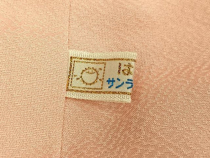 平和屋着物●訪問着　蘇州刺繍　総刺繍　御所車檜扇草花文　正絹　逸品　AABN0409ph