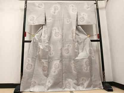平和屋着物●本場大島紬　白大島　9マルキ　鞠　正絹　逸品　AABN0416ph