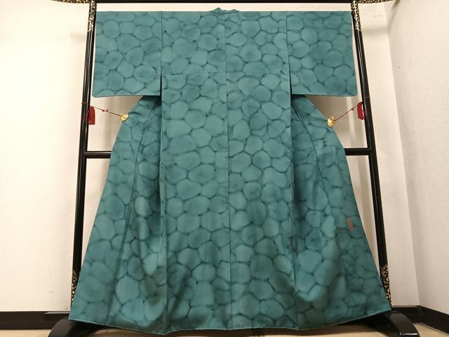 平和屋着物●上質な小紋　彩女姿　石畳文　正絹　逸品　未使用　AABN0420ph