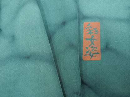 平和屋着物●上質な小紋　彩女姿　石畳文　正絹　逸品　未使用　AABN0420ph