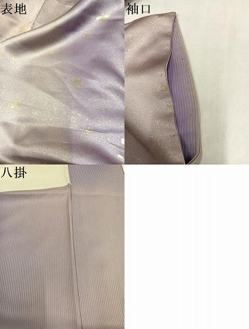 平和屋着物●豪華振袖　尾長鳥花文　暈し染め　金彩　金通し地　正絹　逸品　AABN0423ph