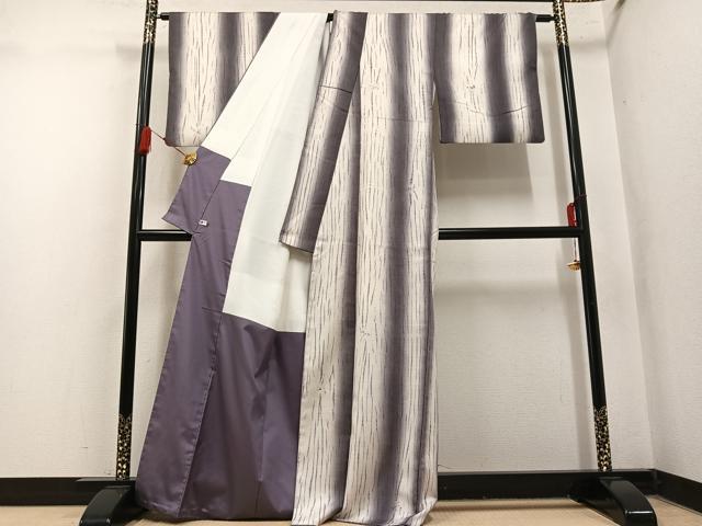 平和屋着物●上質な小紋　紬地　竜巻絞り　正絹　逸品　AABN0427ph