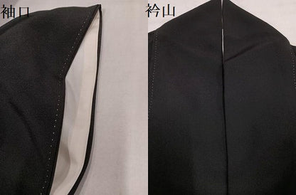 平和屋着物●豪華黒留袖　駒刺繍　花唐草文　暈し染め　金彩　正絹　逸品　AABN0436ph