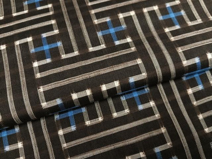 平和屋着物●本場大島紬　龍郷絣　秋名バラ　正絹　逸品　AABN0445ph