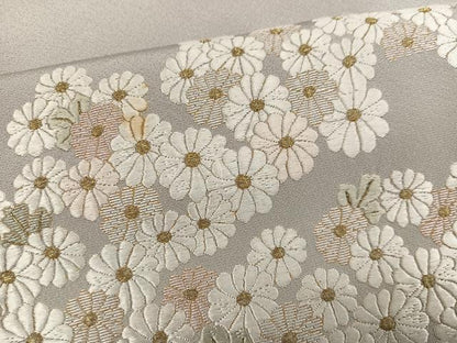 平和屋着物●豪華色留袖　総刺繍　枝花文　金糸　正絹　逸品　AABN0457ph