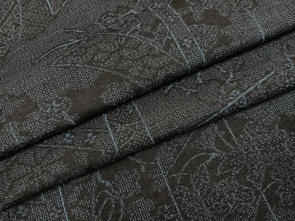 平和屋着物●本場結城紬　重要無形文化財　100亀甲　草花文　正絹　逸品　AABN0462ph