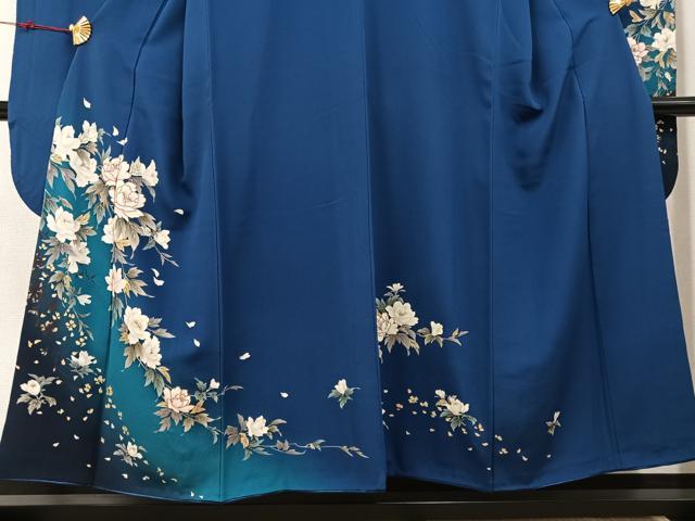 平和屋着物●豪華振袖　枝花文　暈し染め　金銀彩　鈴乃屋扱い　正絹　逸品　AABN0469ph
