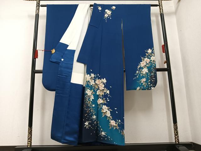 平和屋着物●豪華振袖　枝花文　暈し染め　金銀彩　鈴乃屋扱い　正絹　逸品　AABN0469ph