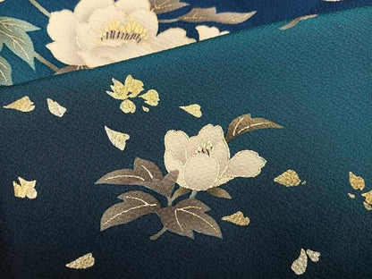 平和屋着物●豪華振袖　枝花文　暈し染め　金銀彩　鈴乃屋扱い　正絹　逸品　AABN0469ph