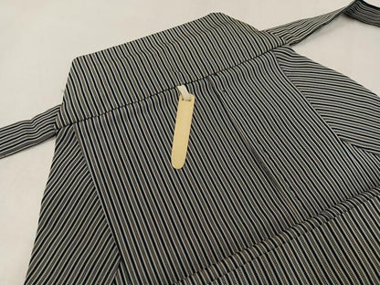 平和屋着物●男性　馬乗り袴　縞　正絹　逸品　AABN0475ph