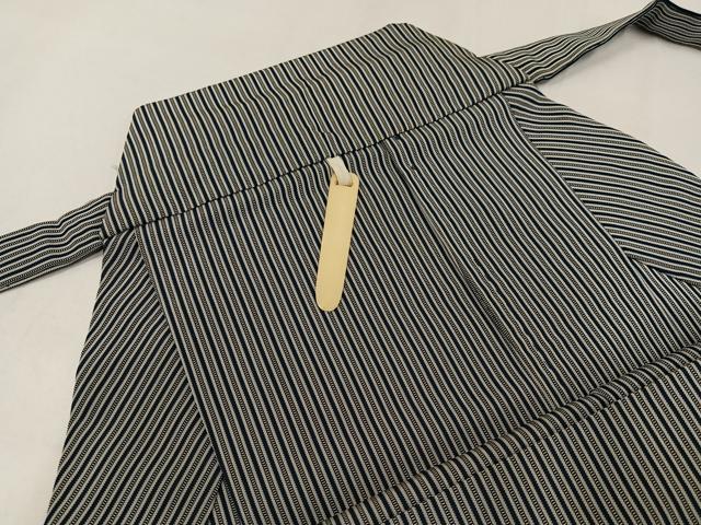 平和屋着物●男性　馬乗り袴　縞　正絹　逸品　AABN0475ph