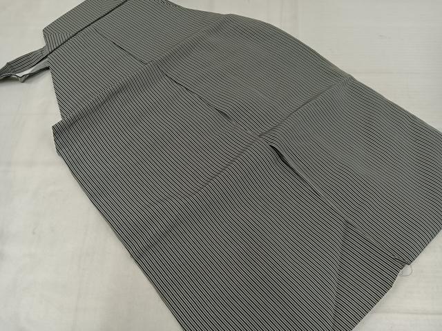 平和屋着物●男性　馬乗り袴　縞　正絹　逸品　AABN0475ph