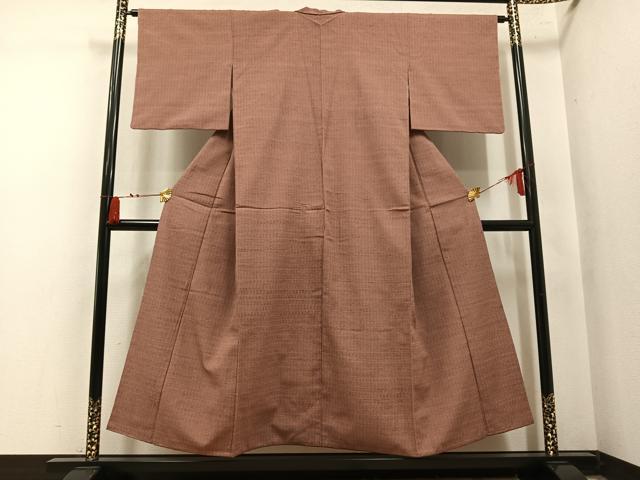 平和屋着物●上質な紬　霞文　正絹　逸品　AABN0480ph