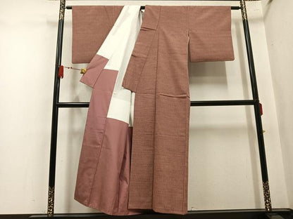 平和屋着物●上質な紬　霞文　正絹　逸品　AABN0480ph