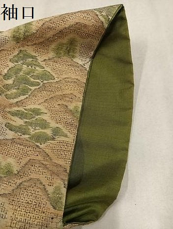 平和屋着物●本場結城紬　重要無形文化財　100亀甲　樹林文　モロ入り　正絹　逸品　AABN0485ph