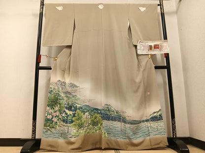 平和屋着物●本加賀友禅作家　西野進　色留袖　北アルプス　暈し染め　証紙付き　正絹　逸品　未使用　AABN0498ph