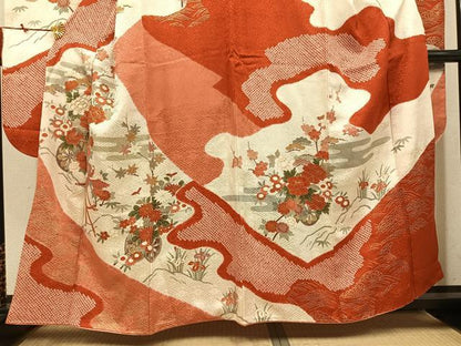 平和屋着物●豪華振袖　絞り　鳳凰花車文　金彩　正絹　逸品　AABN0499ph