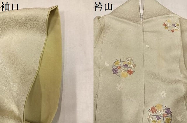 平和屋着物●上質な小紋　草花文　金彩　正絹　逸品　AABN0503ph