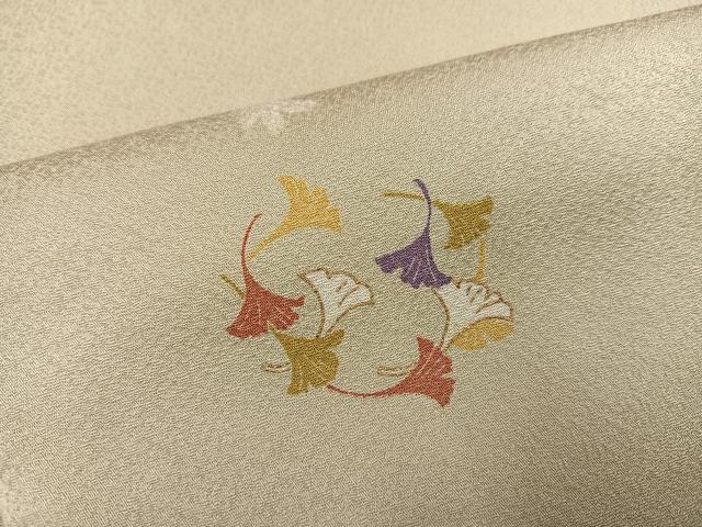 平和屋着物●上質な小紋　草花文　金彩　正絹　逸品　AABN0503ph
