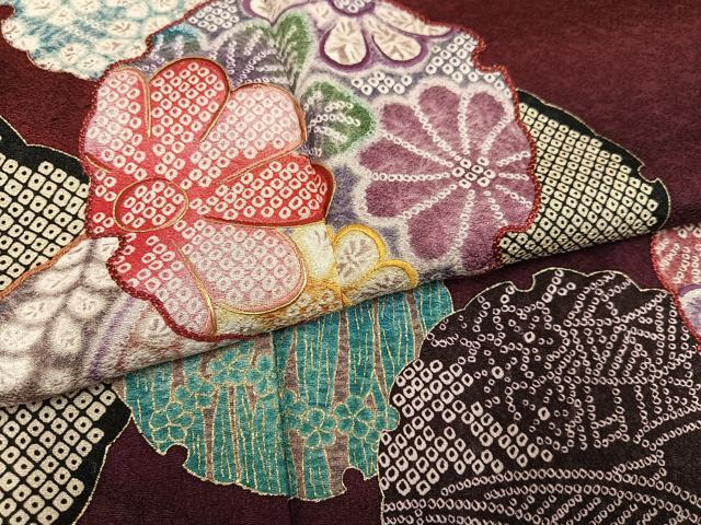 平和屋着物●豪華振袖　刺繍　雪輪花文　暈し染め　金彩　正絹　逸品　AABN0507ph
