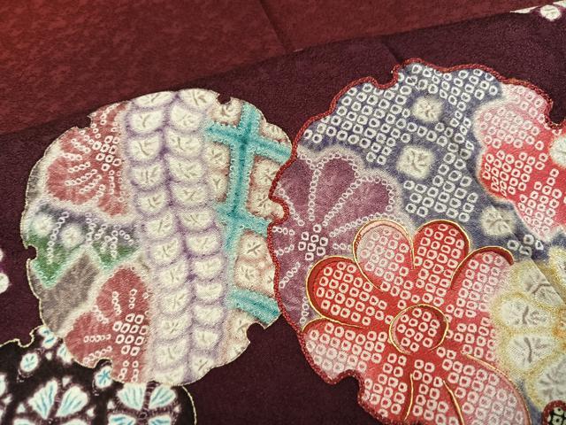 平和屋着物●豪華振袖　刺繍　雪輪花文　暈し染め　金彩　正絹　逸品　AABN0507ph