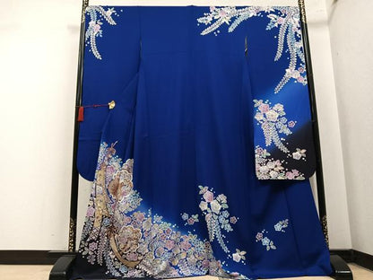 平和屋着物●豪華振袖　辻が花　暈し染め　金彩　健勝苑扱い　正絹　逸品　AABN0511ph