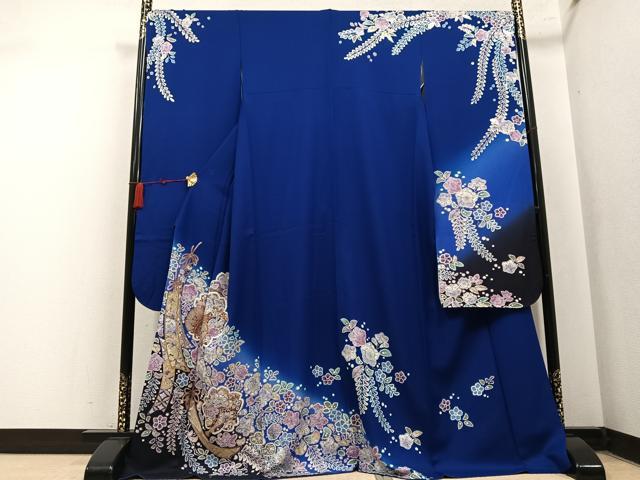 平和屋着物●豪華振袖　辻が花　暈し染め　金彩　健勝苑扱い　正絹　逸品　AABN0511ph