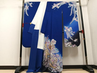 平和屋着物●豪華振袖　辻が花　暈し染め　金彩　健勝苑扱い　正絹　逸品　AABN0511ph