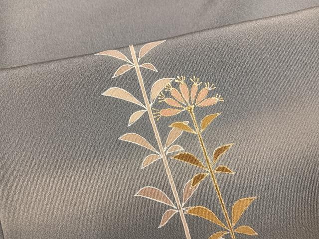 平和屋着物●訪問着　駒刺繍　草花文　暈し染め　金彩　正絹　逸品　AABN0513ph