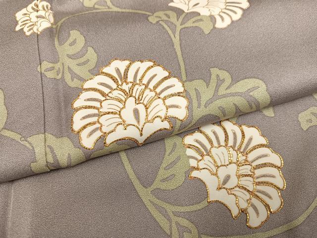 平和屋着物●訪問着　駒刺繍　更紗文　金彩　正絹　逸品　未使用　AABN0516ph