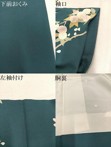 平和屋着物●訪問着　草花文　暈し染め　金彩　東急百貨店扱い　正絹　逸品　AABN0528ph